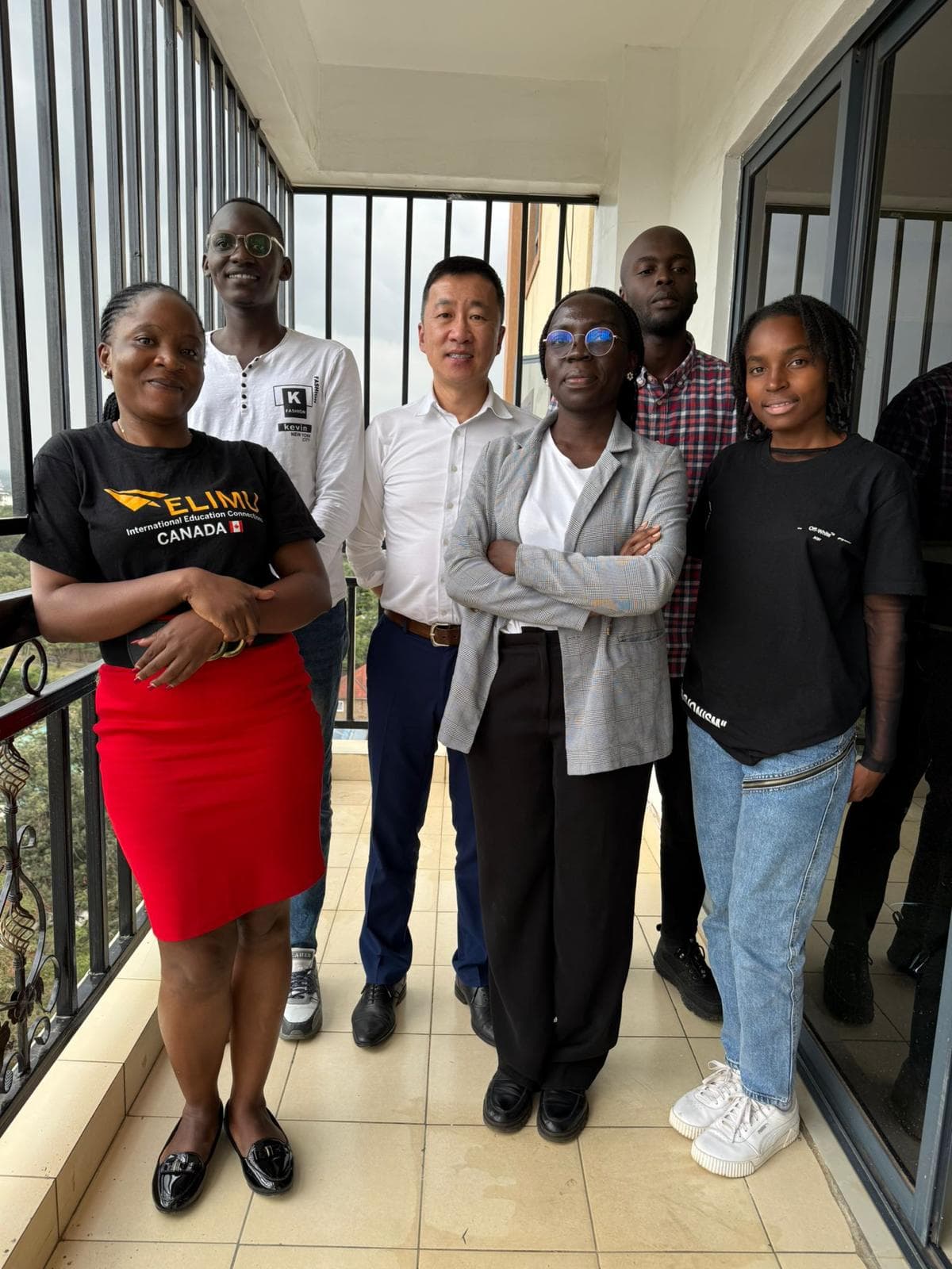 Elimu staff member with prospective students