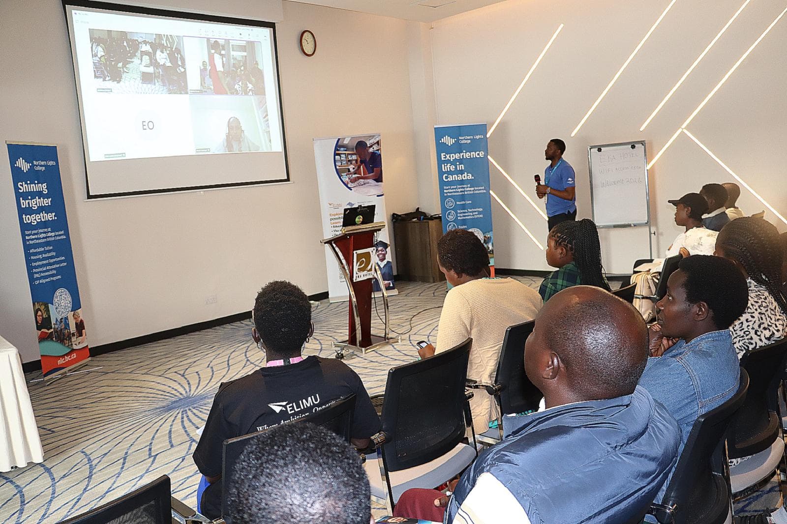 Elimu staff reviewing student testimonials