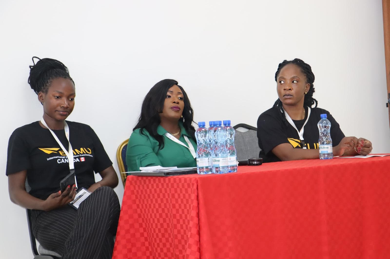 Registration desk at an Elimu recruitment event