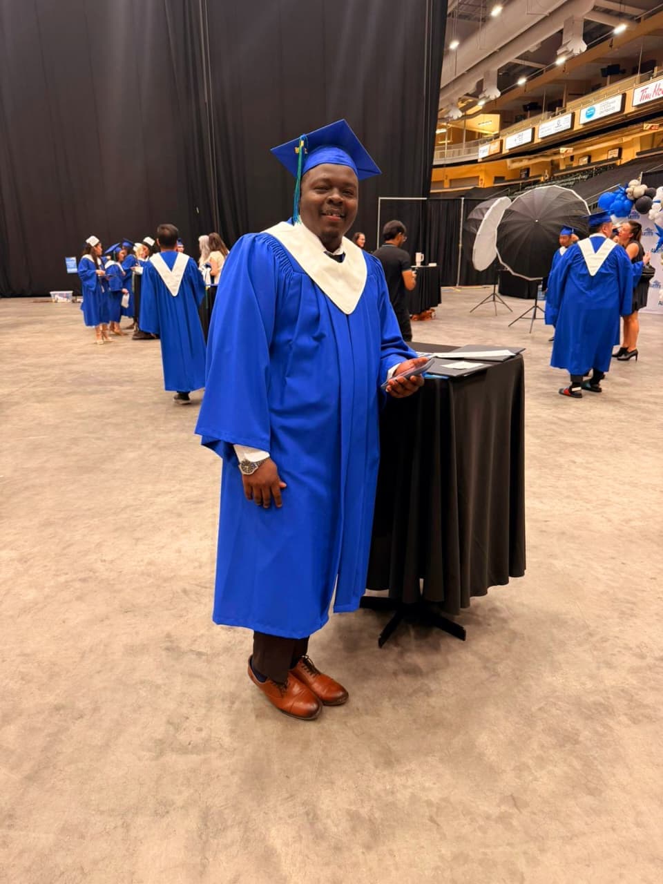 Elimu student graduating from Northern Lights College